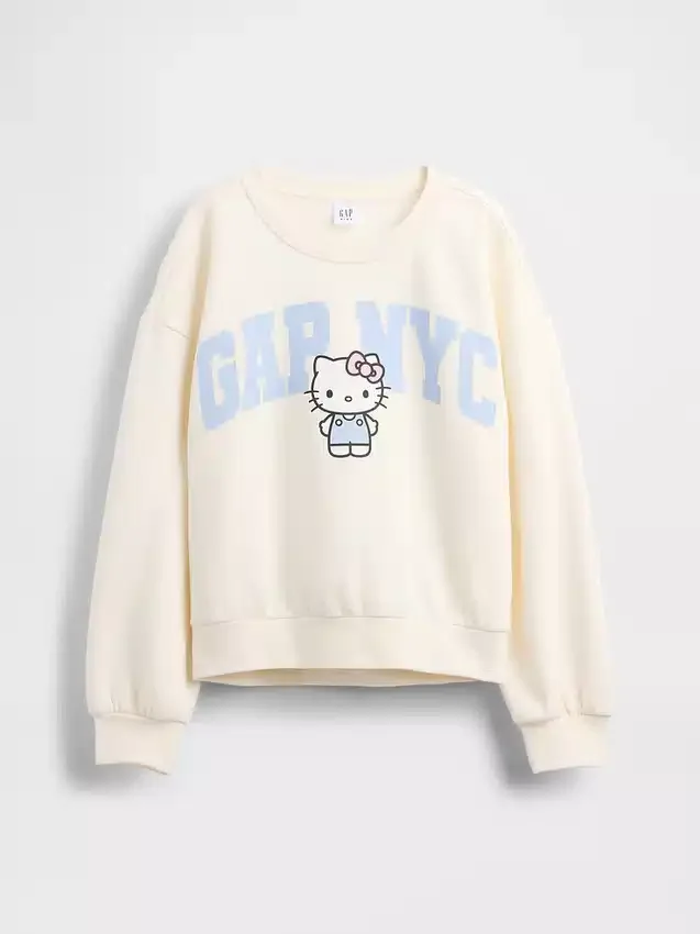 Kinder-Sweatshirt „Vintagesoft“ mit Hello Kitty-Logo