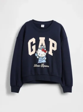 Kinder-Sweatshirt „Vintagesoft“ mit Hello Kitty-Logo