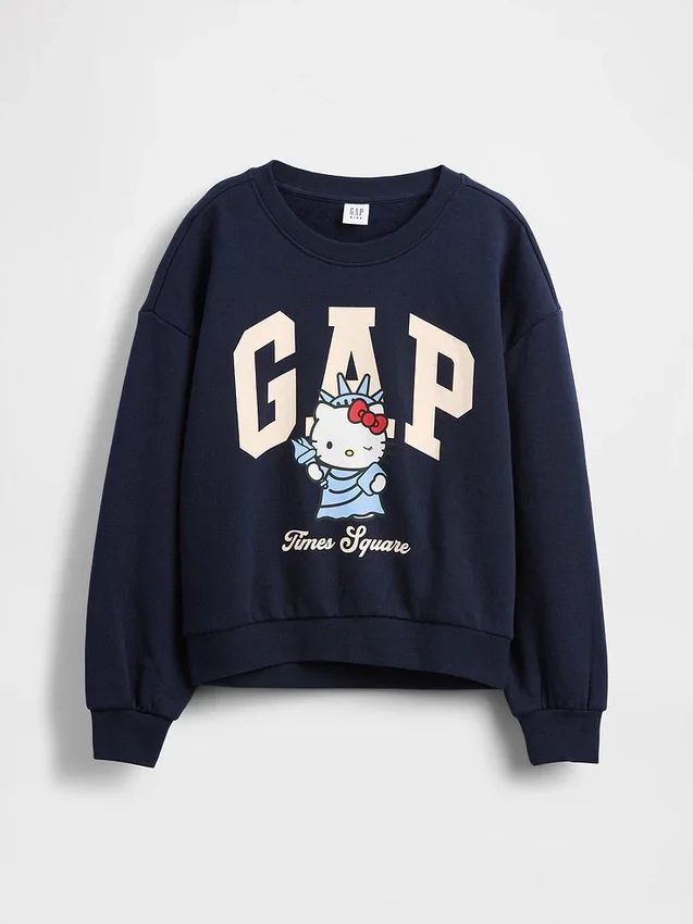 Kinder-Sweatshirt „Vintagesoft“ mit Hello Kitty-Logo