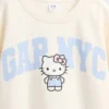 Kinder-Sweatshirt „Vintagesoft“ mit Hello Kitty-Logo