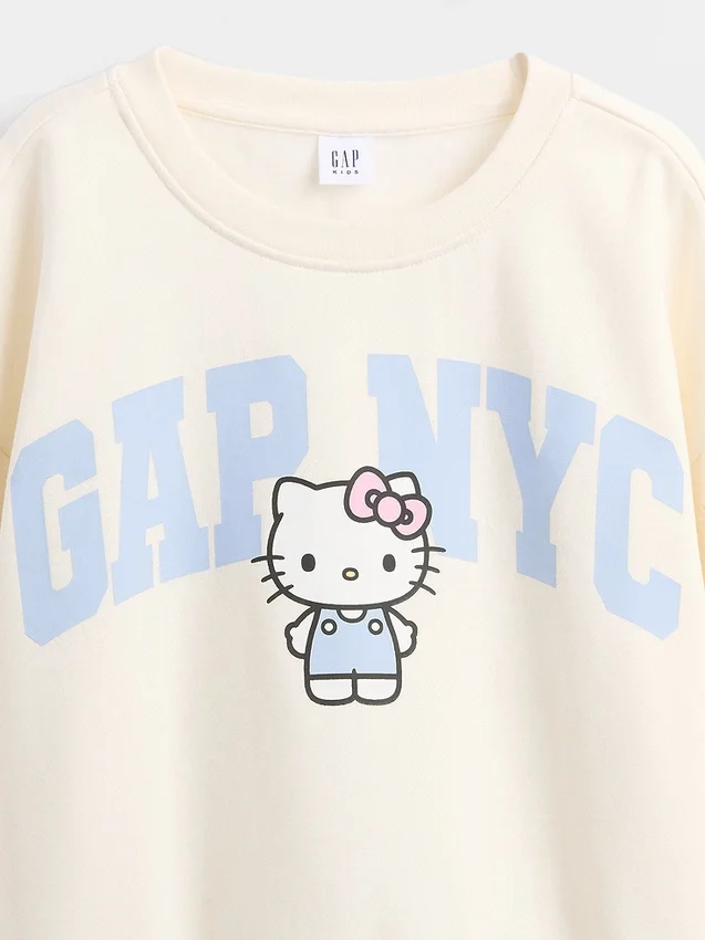 Kinder-Sweatshirt „Vintagesoft“ mit Hello Kitty-Logo