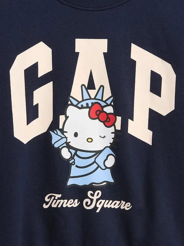 Kinder-Sweatshirt „Vintagesoft“ mit Hello Kitty-Logo