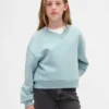 Kinder-Sweatshirt „Vintagesoft“ mit lockerem V-Ausschnitt