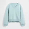 Kinder-Sweatshirt „Vintagesoft“ mit lockerem V-Ausschnitt
