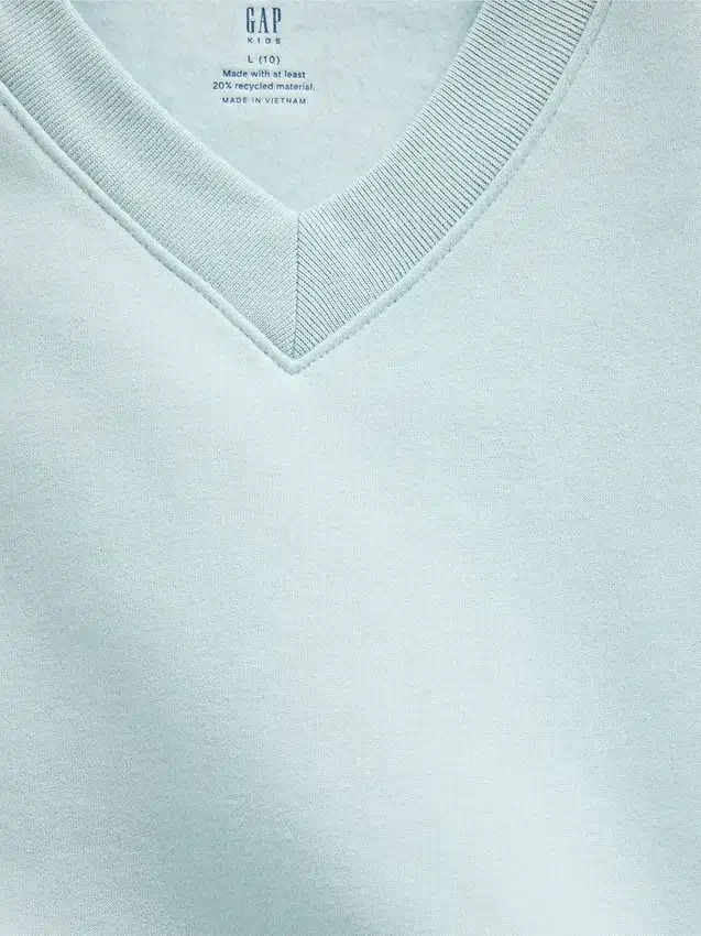 Kinder-Sweatshirt „Vintagesoft“ mit lockerem V-Ausschnitt