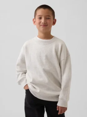 Kinder-Sweatshirt „Vintagesoft“ mit Logo in lockerer Passform