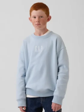 Kinder-Sweatshirt „Vintagesoft“ mit Logo in lockerer Passform