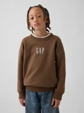 Kinder-Sweatshirt „Vintagesoft“ mit Logo in lockerer Passform