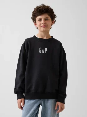 Kinder-Sweatshirt „Vintagesoft“ mit Logo in lockerer Passform