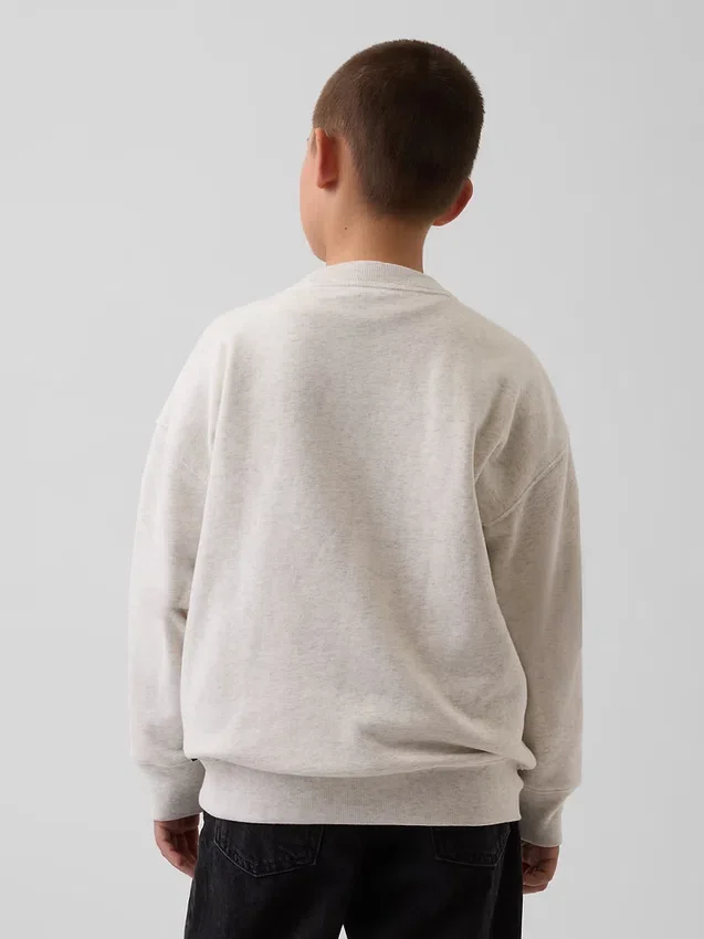 Kinder-Sweatshirt „Vintagesoft“ mit Logo in lockerer Passform