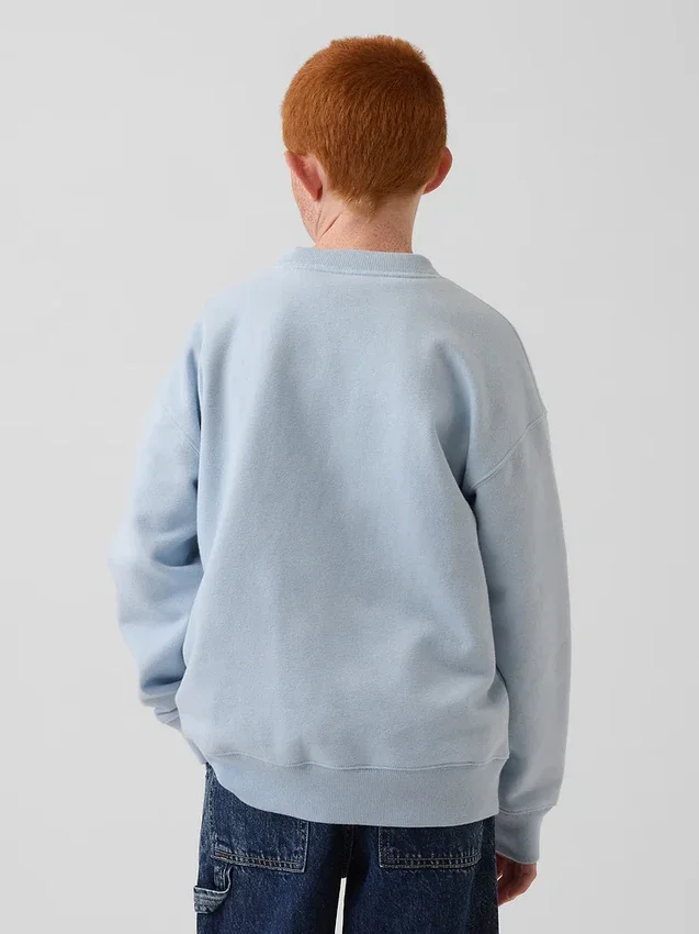 Kinder-Sweatshirt „Vintagesoft“ mit Logo in lockerer Passform