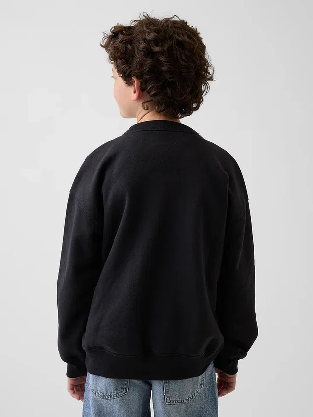 Kinder-Sweatshirt „Vintagesoft“ mit Logo in lockerer Passform
