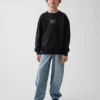 Kinder-Sweatshirt „Vintagesoft“ mit Logo in lockerer Passform