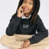 Kinder-Sweatshirt „Vintagesoft“ mit Logo in lockerer Passform