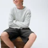 Kinder-Sweatshirt „Vintagesoft“ mit Logo in lockerer Passform