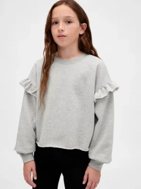 Kinder-Sweatshirt „Vintagesoft“ mit Rüschen