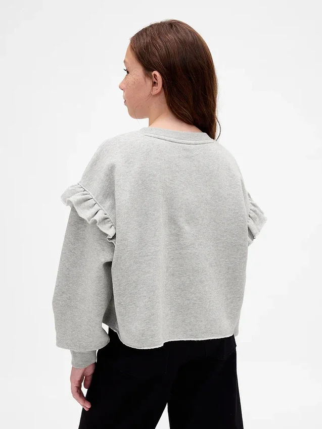 Kinder-Sweatshirt „Vintagesoft“ mit Rüschen