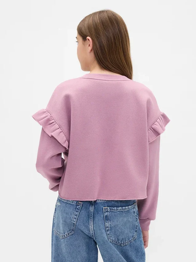 Kinder-Sweatshirt „Vintagesoft“ mit Rüschen