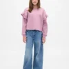 Kinder-Sweatshirt „Vintagesoft“ mit Rüschen