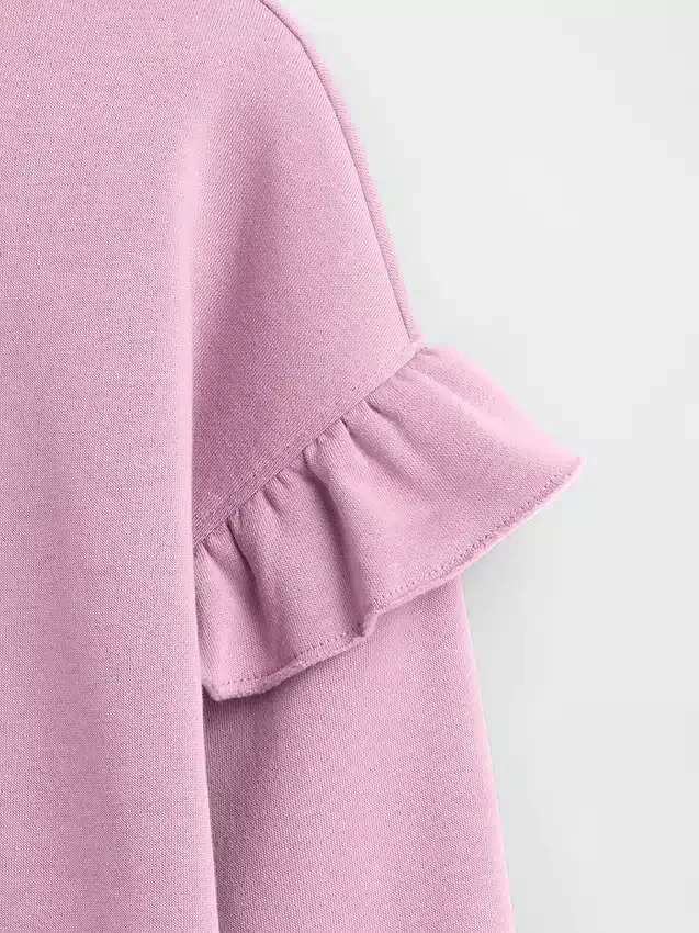 Kinder-Sweatshirt „Vintagesoft“ mit Rüschen