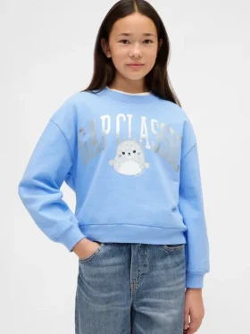 Kinder-Sweatshirt „Vintagesoft“ mit Squishmallow-Logo