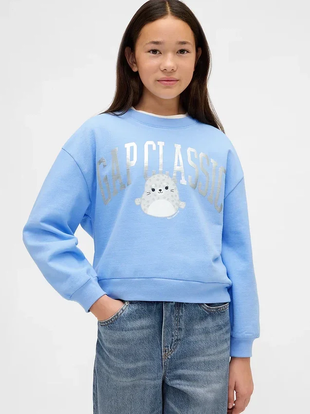 Kinder-Sweatshirt „Vintagesoft“ mit Squishmallow-Logo
