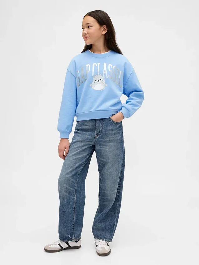 Kinder-Sweatshirt „Vintagesoft“ mit Squishmallow-Logo