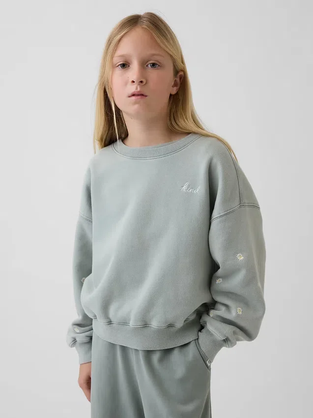 Kinder-Sweatshirt „Vintagesoft Wedge“ mit Rundhalsausschnitt