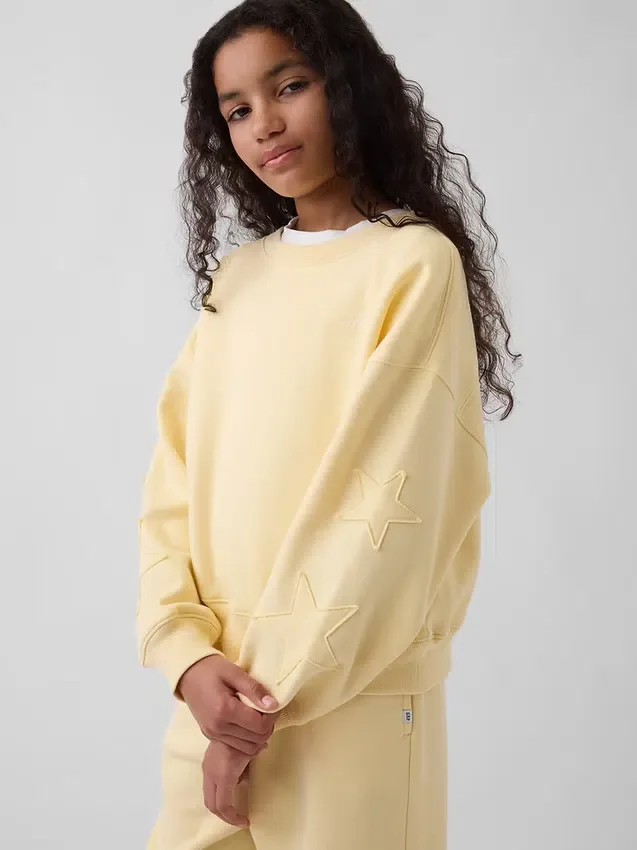 Kinder-Sweatshirt „Vintagesoft Wedge“ mit Rundhalsausschnitt