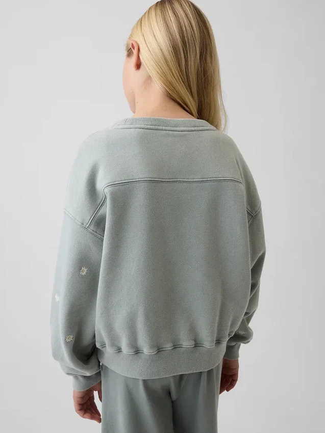 Kinder-Sweatshirt „Vintagesoft Wedge“ mit Rundhalsausschnitt