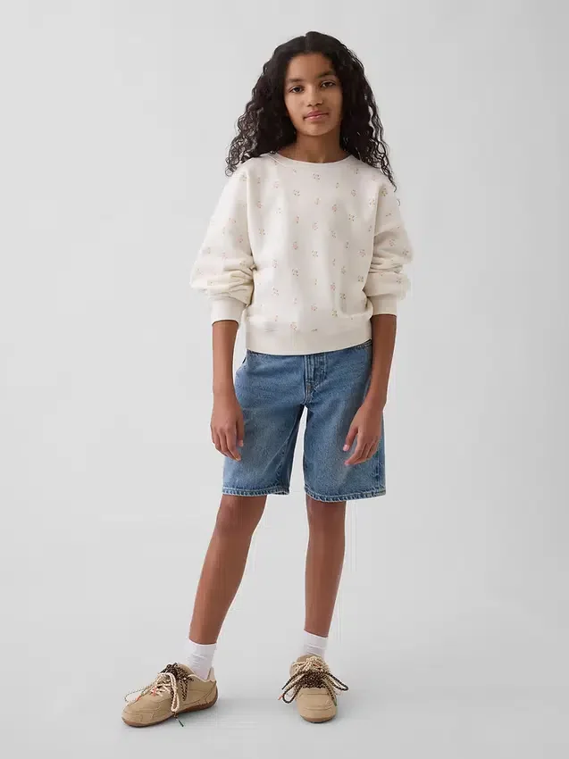 Kinder-Sweatshirt „Vintagesoft Wedge“ mit Rundhalsausschnitt