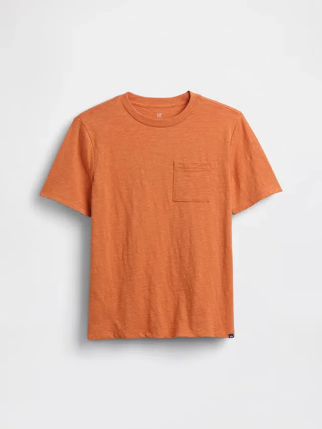 Kinder-T-Shirt aus Bio-Baumwolle mit Tasche