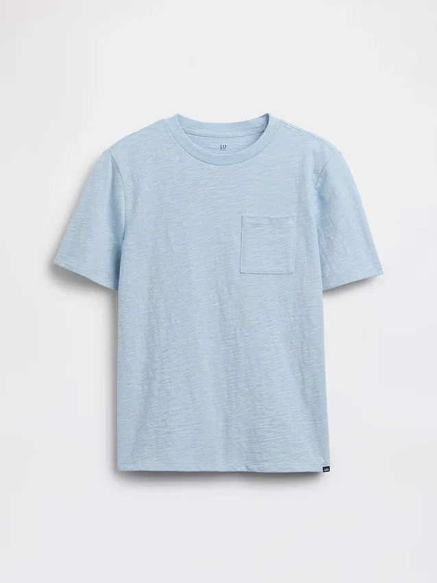Kinder-T-Shirt aus Bio-Baumwolle mit Tasche