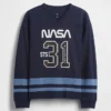 Kinder-T-Shirt aus Jersey im Relaxed-Schnitt mit NASA-Motiv