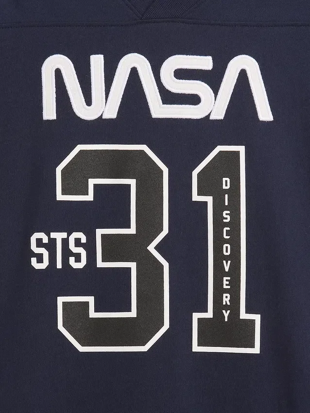 Kinder-T-Shirt aus Jersey im Relaxed-Schnitt mit NASA-Motiv