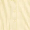 Kinder-T-Shirt aus Pointelle-Rippstrick mit Knopfleiste