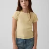 Kinder-T-Shirt aus Rippstrick