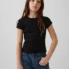 Kinder-T-Shirt aus Rippstrick