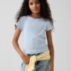 Kinder-T-Shirt aus Rippstrick