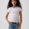 Kinder-T-Shirt aus Rippstrick
