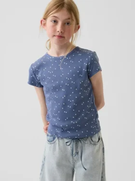 Kinder-T-Shirt aus Rippstrick