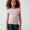 Kinder-T-Shirt aus Rippstrick