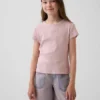 Kinder-T-Shirt aus Rippstrick