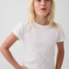 Kinder-T-Shirt aus Rippstrick