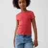 Kinder-T-Shirt aus Rippstrick