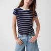 Kinder-T-Shirt aus Rippstrick