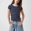 Kinder-T-Shirt aus Rippstrick