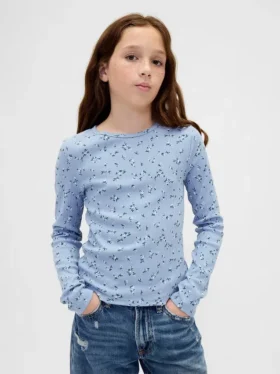 Kinder-T-Shirt aus Rippstrick