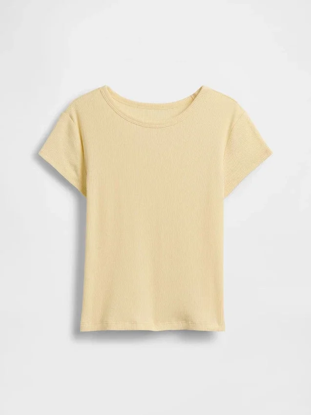 Kinder-T-Shirt aus Rippstrick