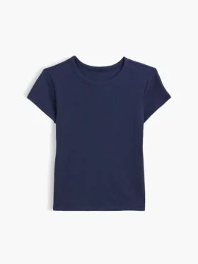 Kinder-T-Shirt aus Rippstrick